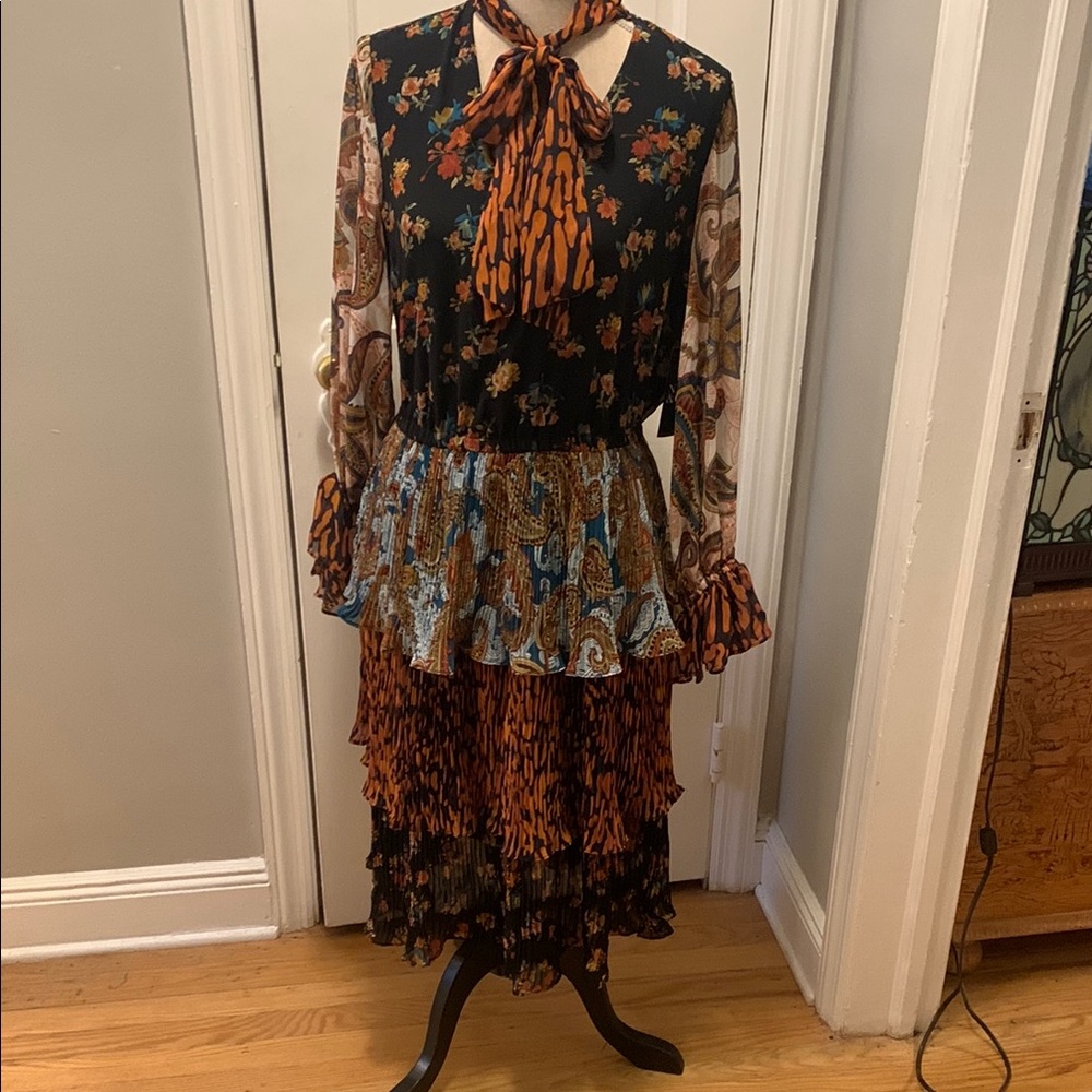 New York & Company Multicolor Floral Dress